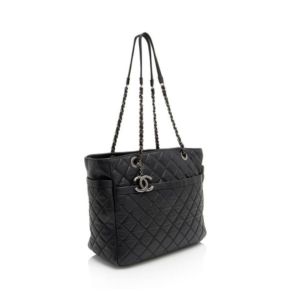 Chanel Lambskin Pocket Shopper Tote - Picture 2 of 15